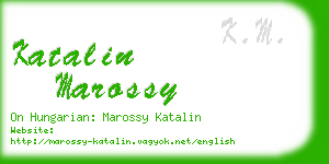katalin marossy business card